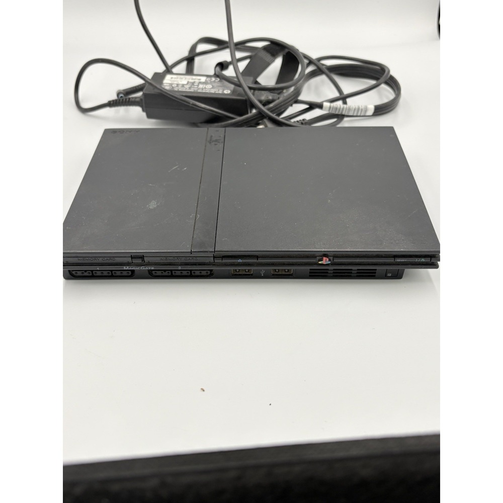 Sony PlayStation 2 Slim SCPH-75001 Black Console And Power Cord